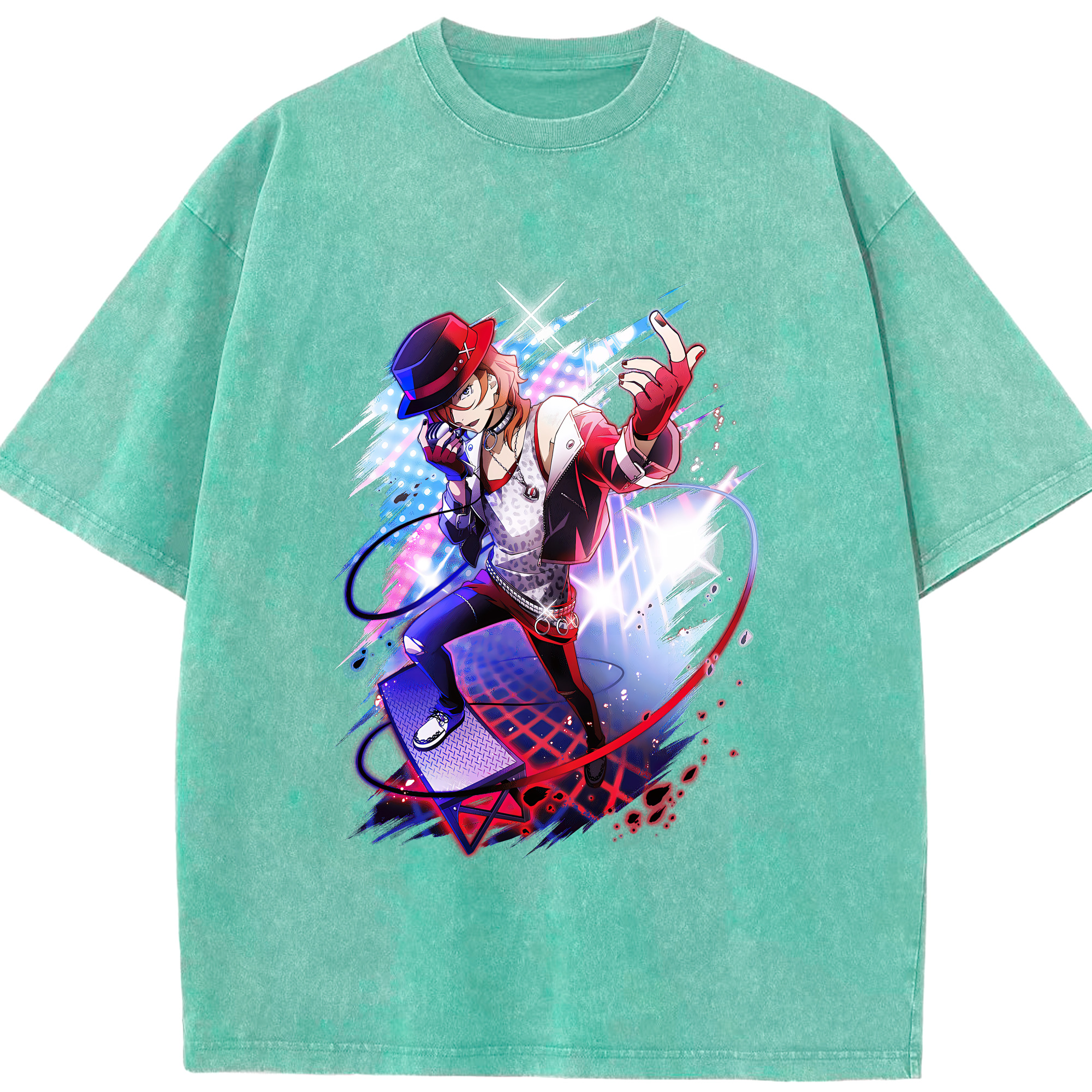 文豪ストレイドッグス Bungo Stray Dogs 綿100% ヴィンテージ風 半袖Tシャツ（フロントプリント）